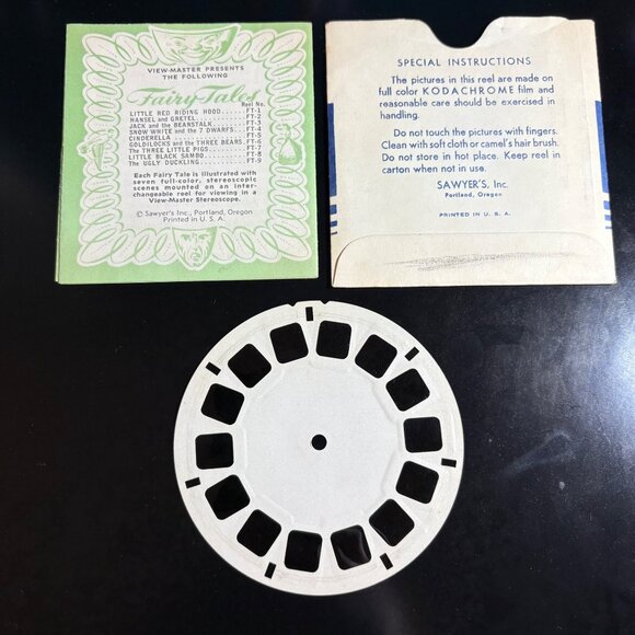 Vintage 1946 View-Master Reel "Jack And The Beanstalk" With Sleeve - Picture 3 of 3
